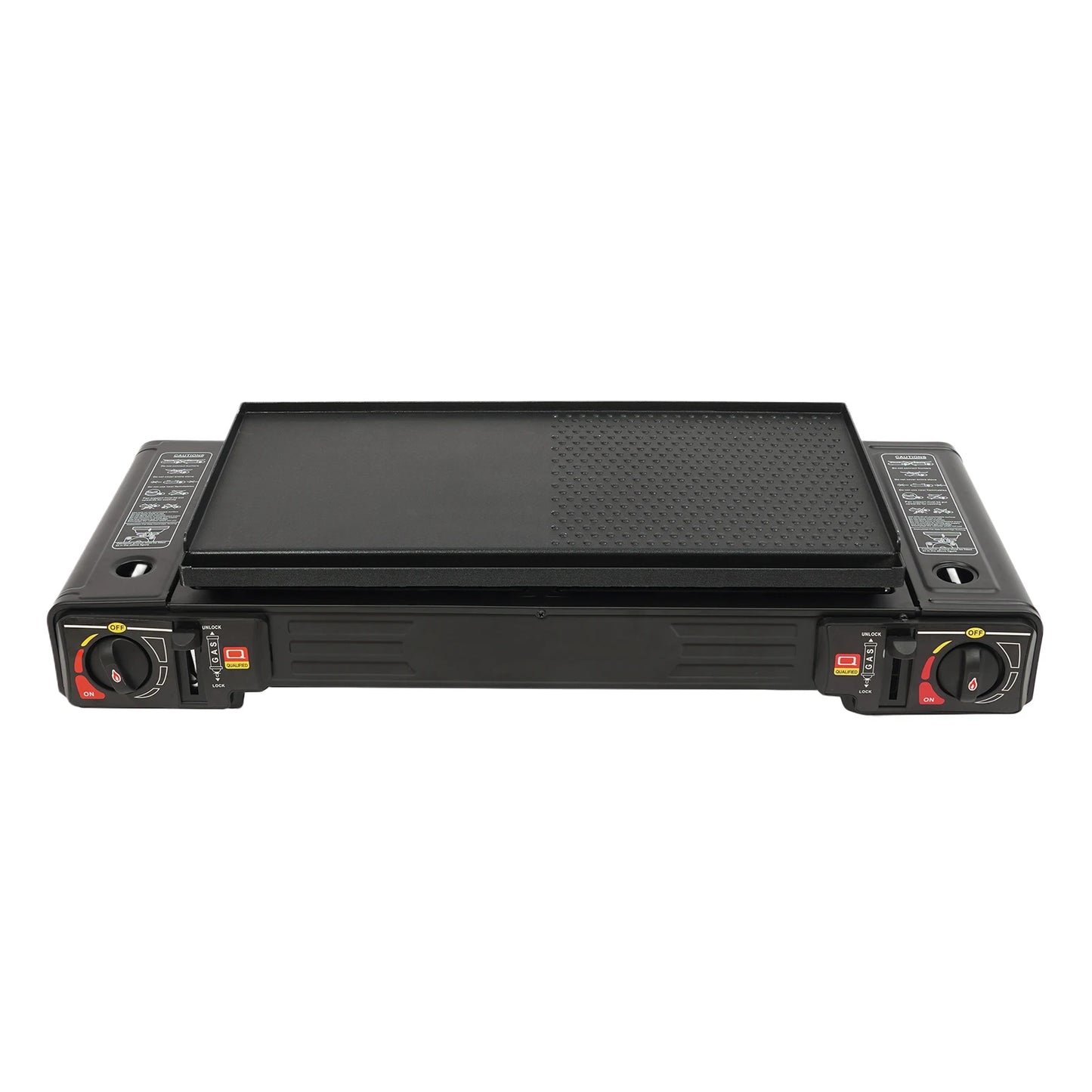 2 Burners Portable Gas Stove with Piezo Ignition and Carrying Case 2x2500W High Power LPG/Butane for Camping Picnics Parties