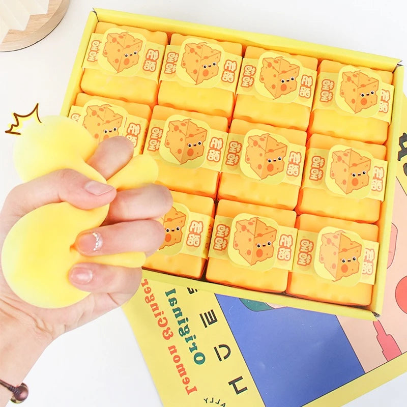 LISM Squishy Square Cheese Toy Slow Rebound Stress Relief Fidget
