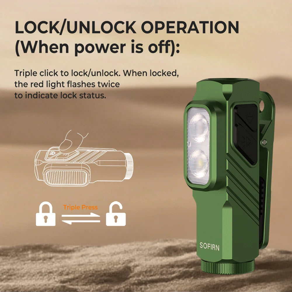 Sofirn Mini ST10 1000LM USB C EDC Rechargeable Flashlight