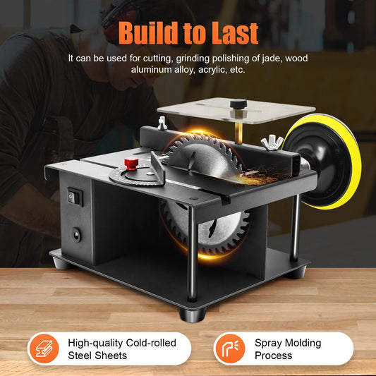 TOOL1SHOoo 200W Cutting Tool Mini Table Saw MultiFunctional Bench