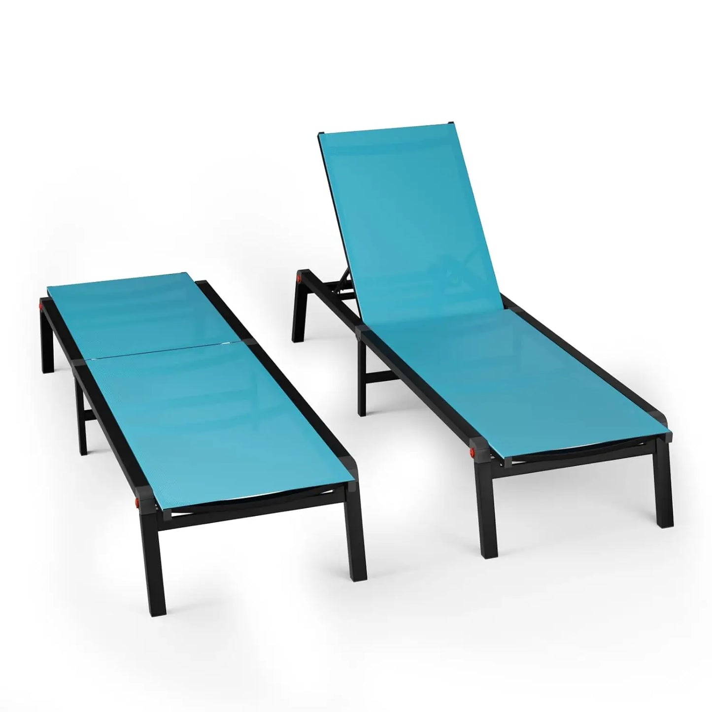 Adjustable Aluminum Chaise Lounge Chair Outdoor Metal Deck Lounger 5-Position Recliner Foldable Pool Chase Customized