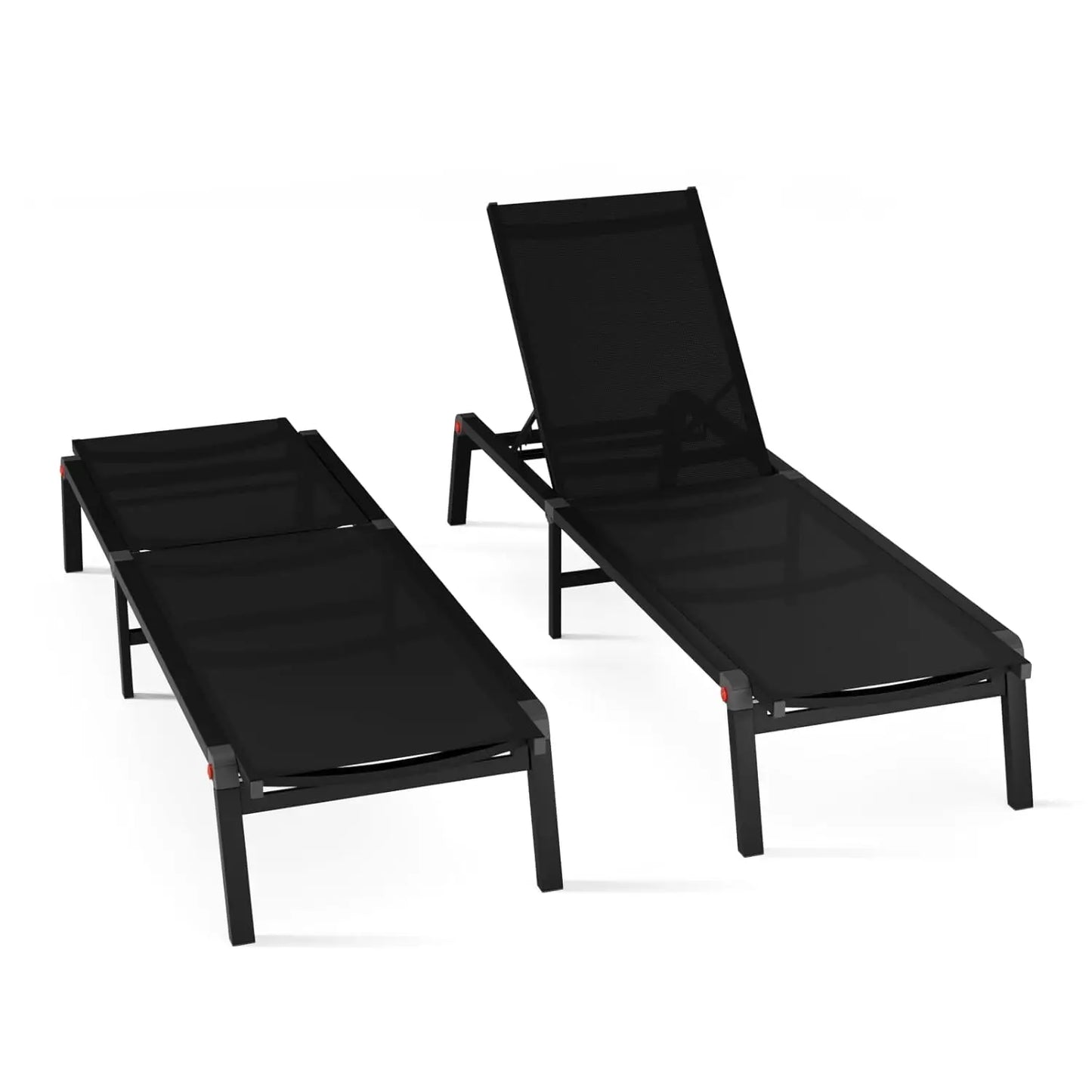 Adjustable Aluminum Chaise Lounge Chair Outdoor Metal Deck Lounger 5-Position Recliner Foldable Pool Chase Customized