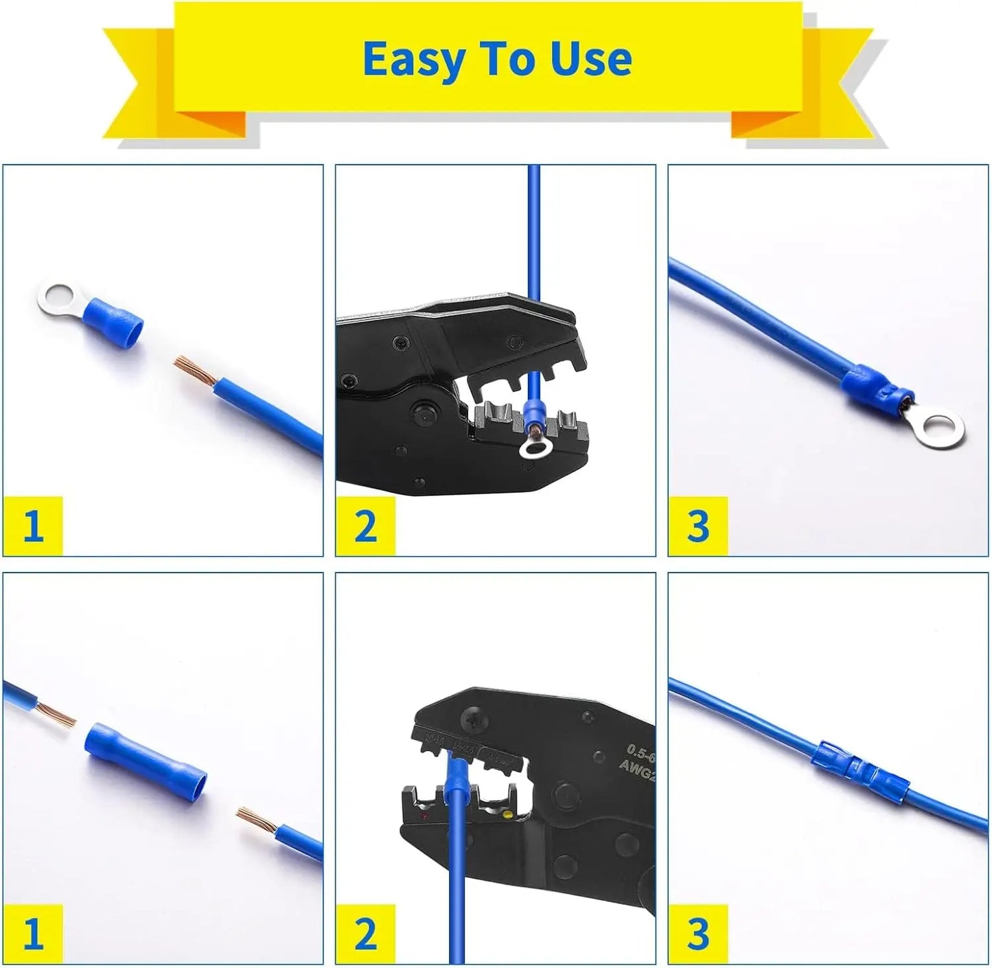1200PCS Automotive Electrical Connector Kit with Insulated Crimp Terminals for Wiring Repair