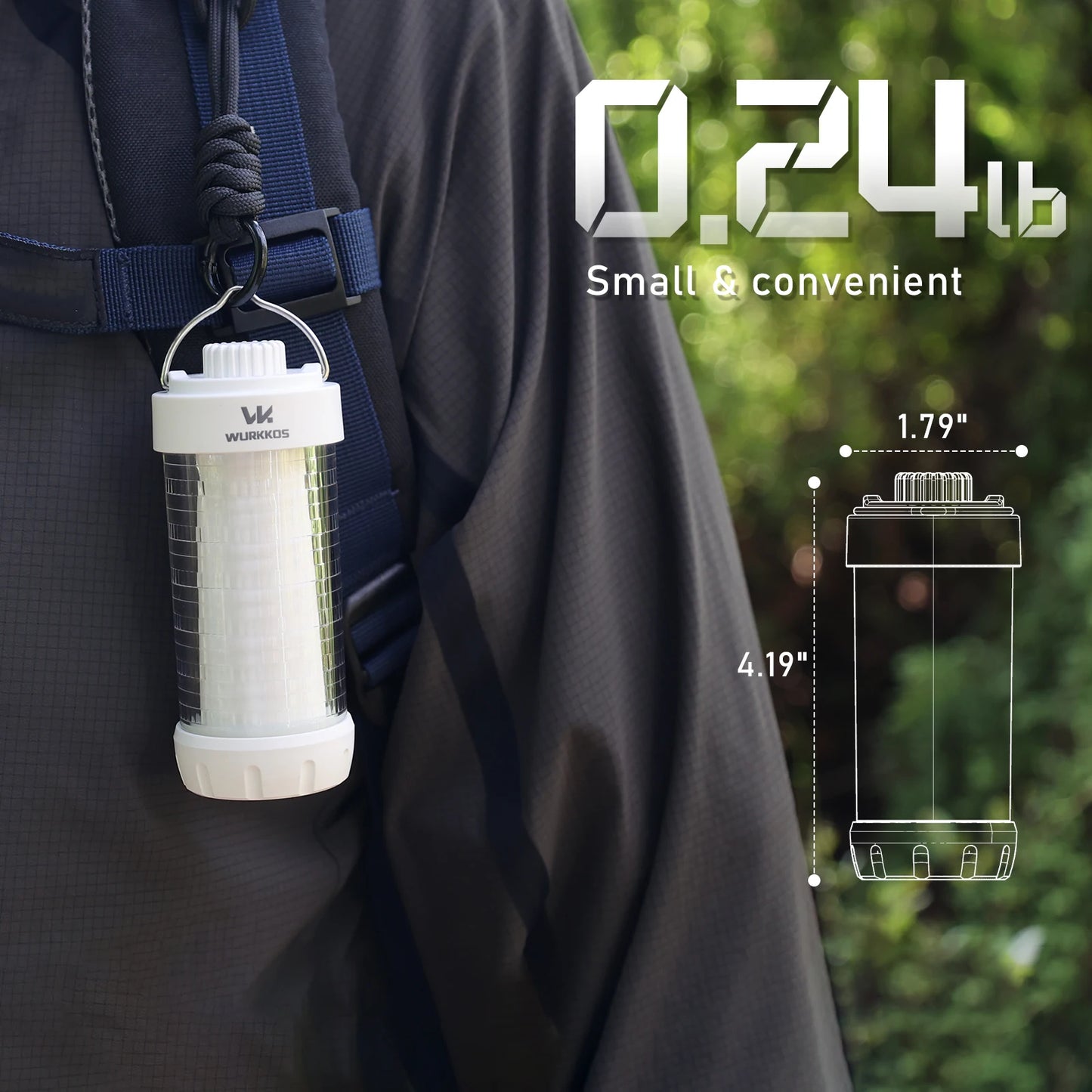 Wurkkos CL01 Lantern 550LM Waterproof Rechargeable LED Light Power Bank