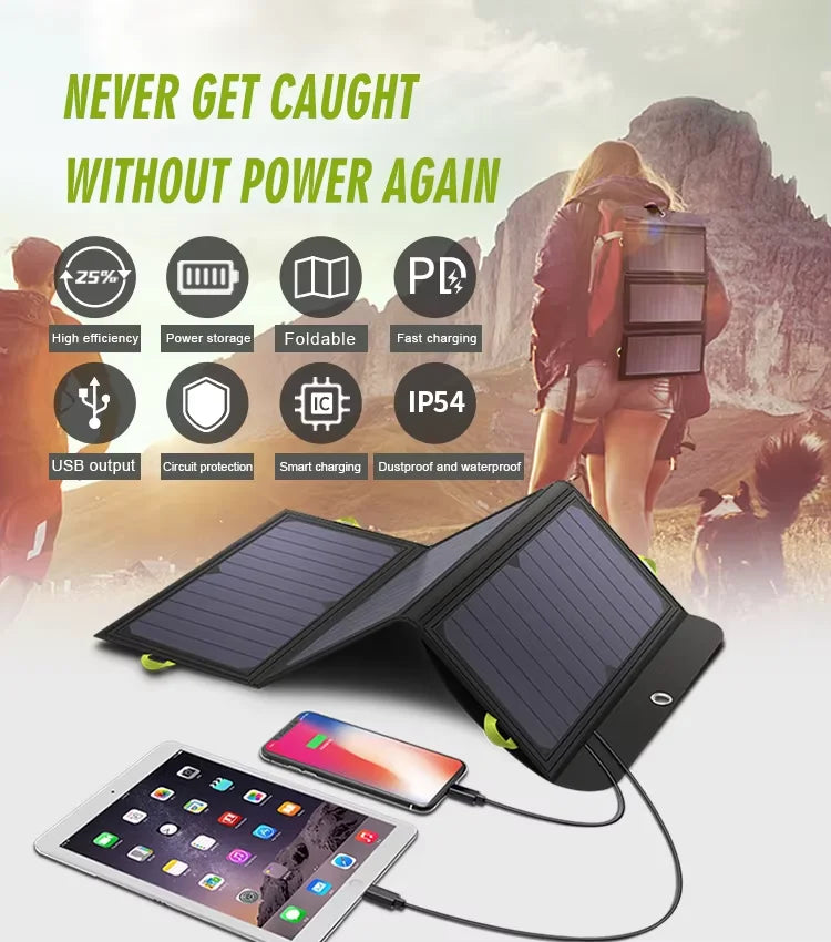 ALLPOWERS Foldable Solar Panel 21W Waterproof Portable Outdoor Charger