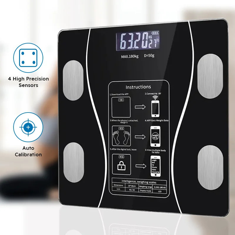 Smart Wireless Digital Body Fat Scale Bathroom Weight Composition Analyzer