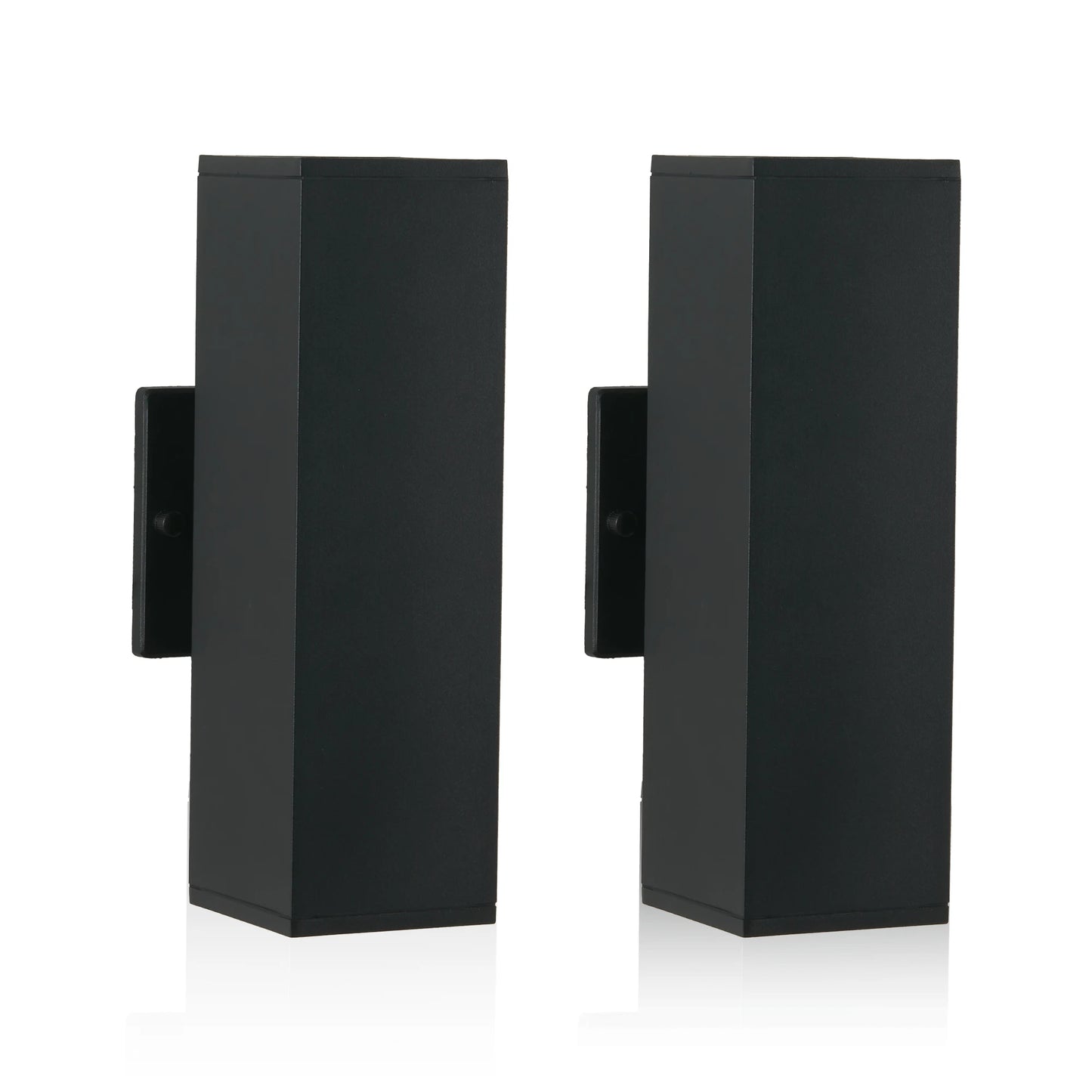 2-Pack Outdoor Wall Light IP65 Waterproof Up & Down GU10 Bulb Wall Sconce Black Aluminum Exterior Light （Stock in USA ）