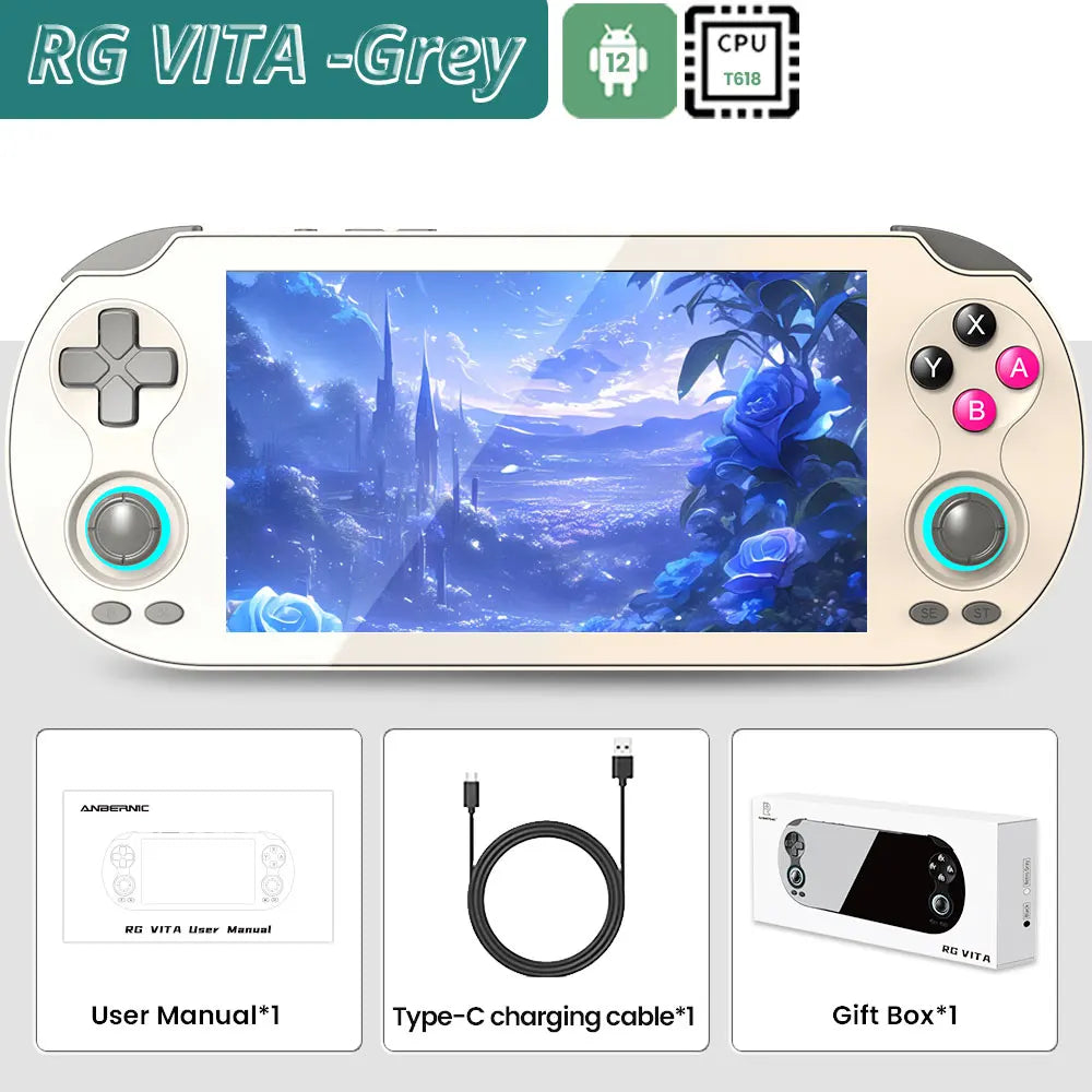 ANBERNIC RG VITA/RG VITA Pro Handheld Game Console Android Retro Game Player 5000mAh Supports RixelHK Wifi Online Multi-player