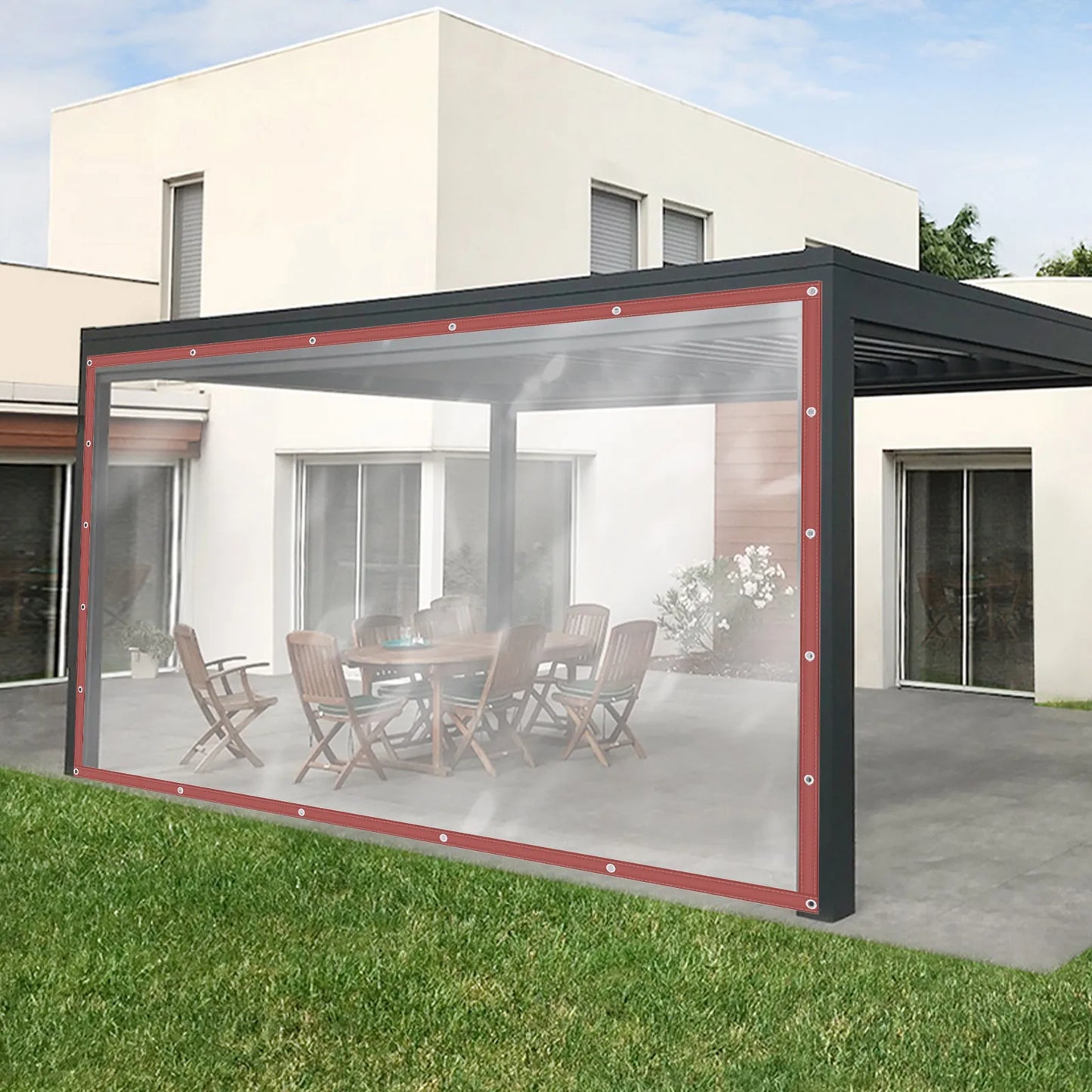 Commercial Grade PVC Awning Canopy Roll Up Patio Enclosure