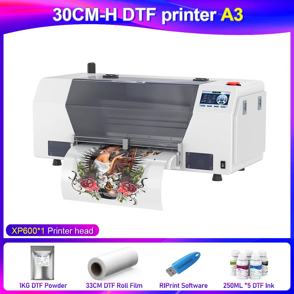 OYfame US EU Stock A3 A4 DTF Printer impresora UV dtf A3 For Epson XP600 DTF tshirt Printing Machine A3 For L805 UV DTF Printer