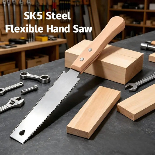 Fine Tooth Pull Saw With Non-Slip Wooden Handle For Woodworking