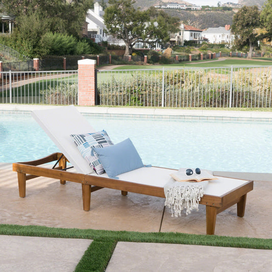 Outdoor Flat Chaise Lounge Chair With Adjustable Backrest Outdoor Lounging Chair Poolside Lounger Patio Furniture For Relaxing