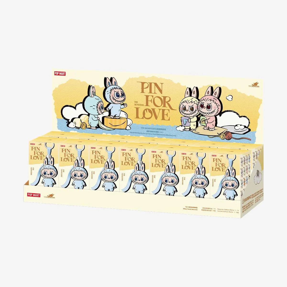 POP MART Mini Labubu Monsters Pin For Love Blind Box