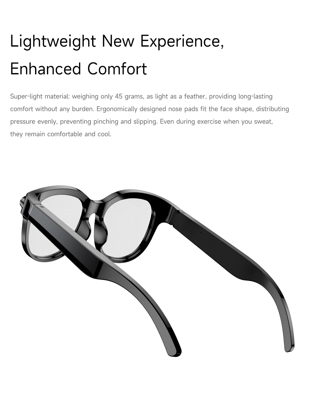SENBONO AI Smart Glasses for Men Women 200W HD Camera 1080P 4K Video AI Voice Assistant Translation Music Playback Sunglasses