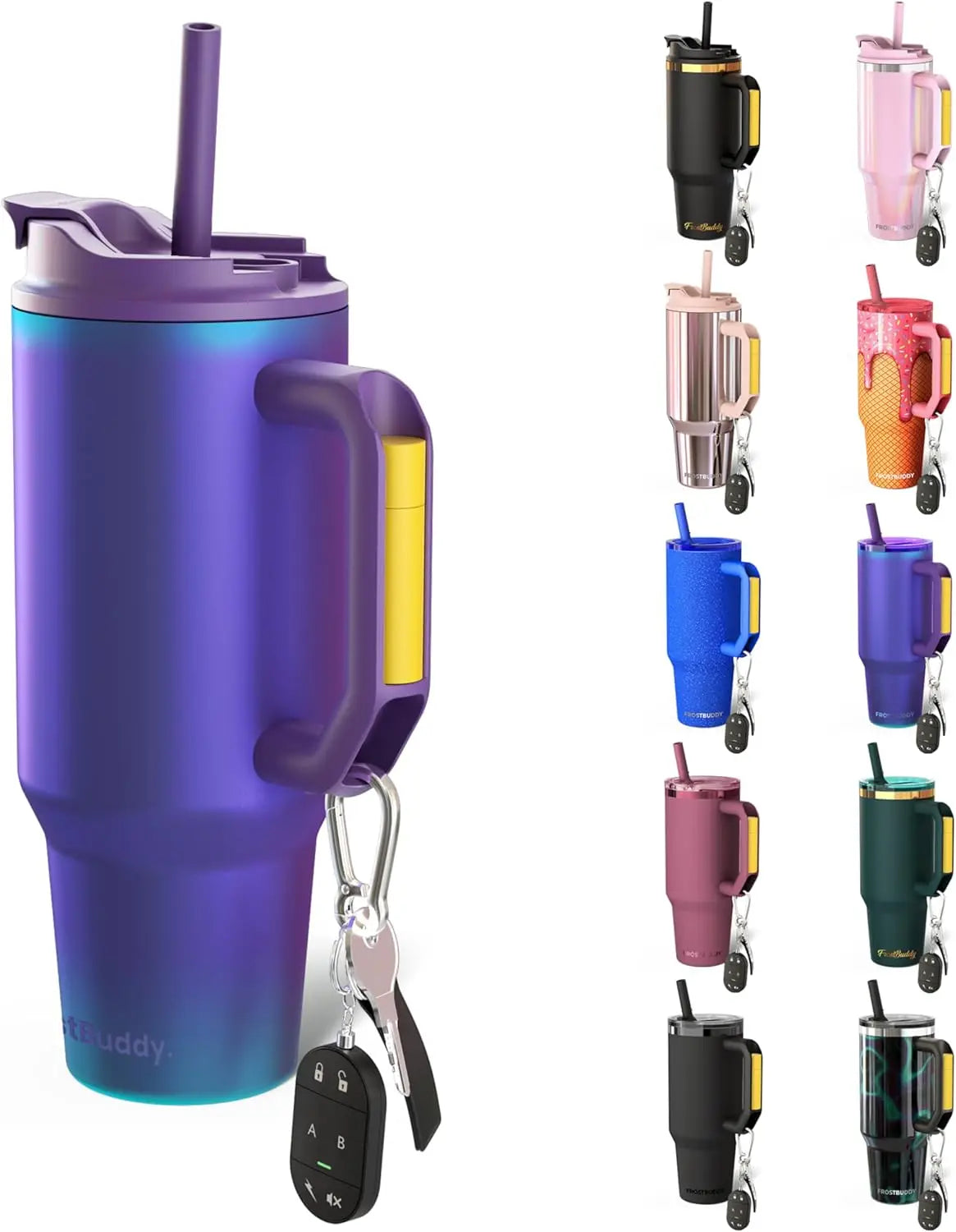 40 oz Stainless Steel Vacuum Insulated Tumbler with Lid and Straw, Travel Mug for Hot/Cold Drinks, Cupholder Friendly Gift