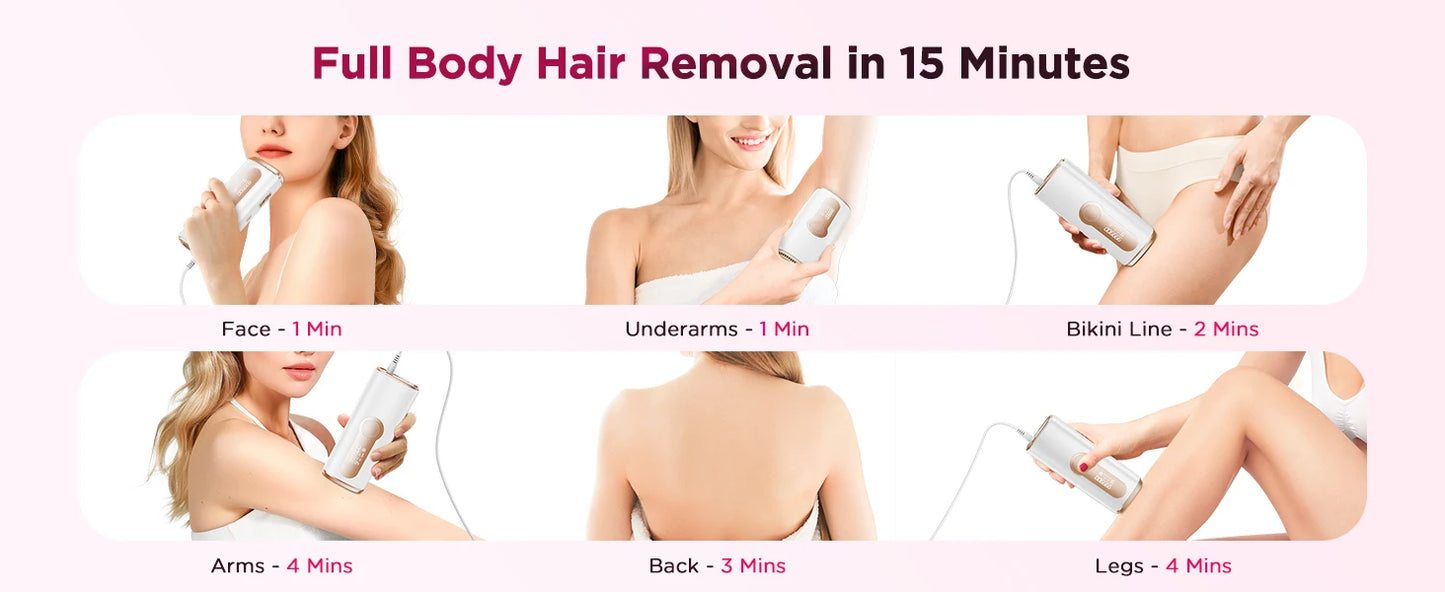 990000 Flash Laser Epilator IPL Hair Removal For Men and Women Body Bikini Facial  Permanant Painless IPL Hair Remover Machine