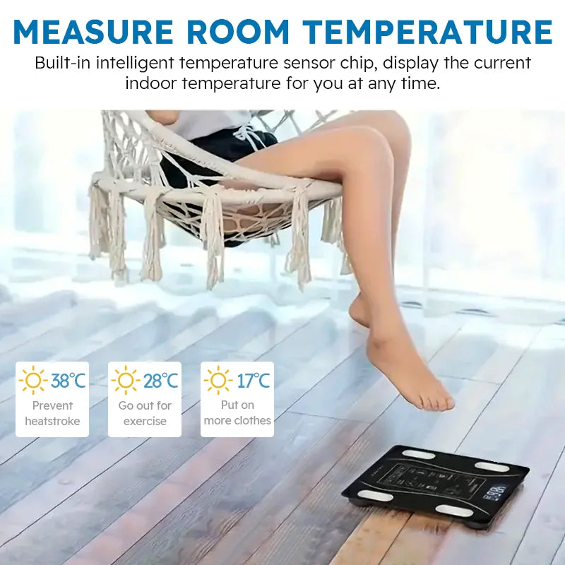 Smart Wireless Digital Body Fat Scale Bathroom Weight Composition Analyzer
