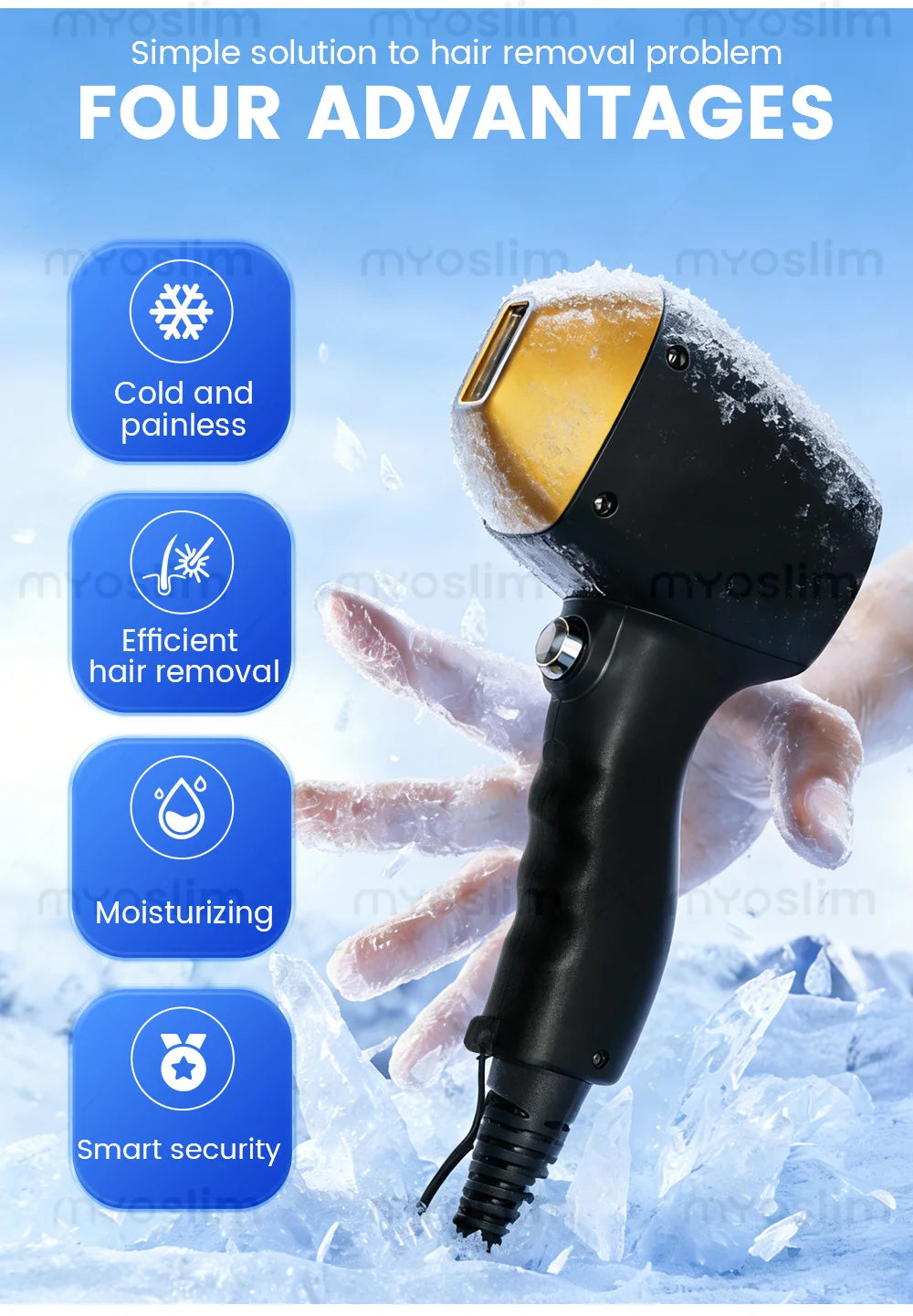 4 in 1 4000w Soprano Titanium Ice Platinum Diode 755 808 1064nm 4 Wavelength ND:YAG Laser Painless Hair Removal Machine