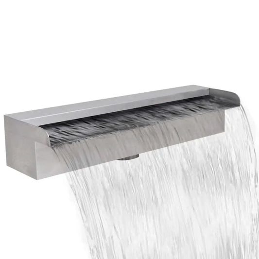 17.7" Stainless Steel Garden Spray Water SPA Swimming Accessory Above Ground Rectangular Fountains Waterfall Pool