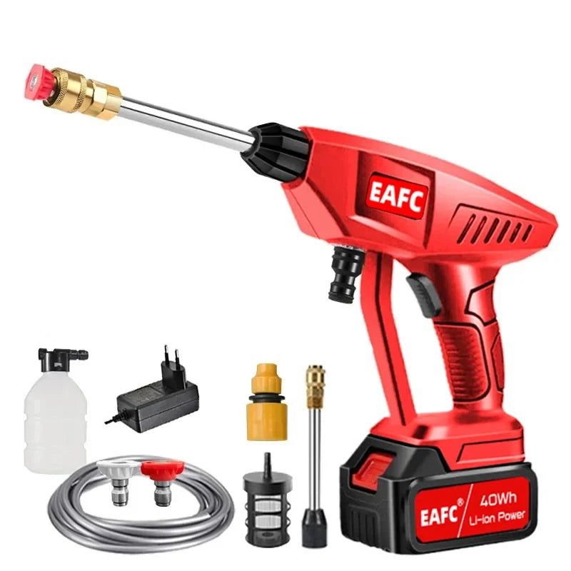 EAFC Cordless 60Bar 21V Car Wash Gun For Pressure Cleaning