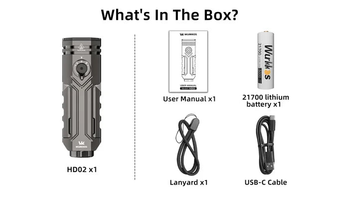 Wurkkos HD02 LED Work Light USB 3200 Lumens Folding Lantern Rechargeable Magnetic Flashlight Camping Emergency Car Repair