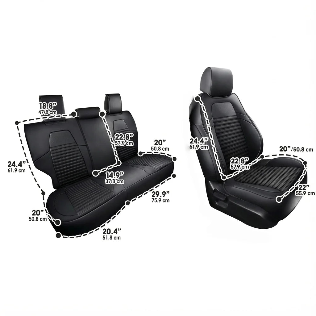 Custom Fit Car Seat Covers For Honda CRV Full Set Waterproof Napa Leather