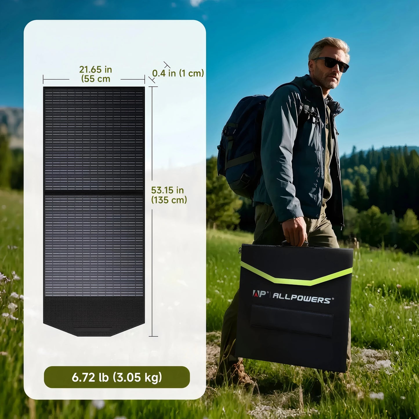 ALLPOWERS S2000 Pro Outdoor Generator 2400W MPPT Portable Power Station with 4X100W  Folable Solar Panels for RV Camping, Home