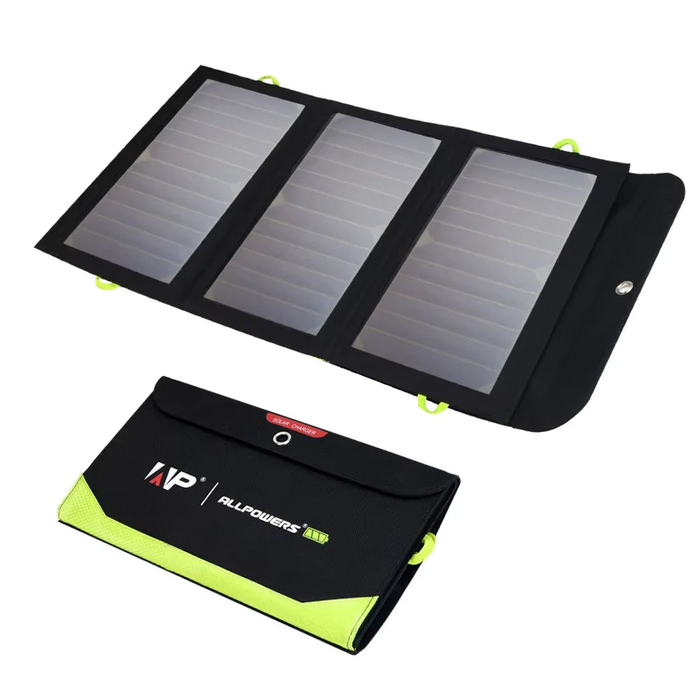 ALLPOWERS Foldable Solar Panel 21W Waterproof Portable Outdoor Charger