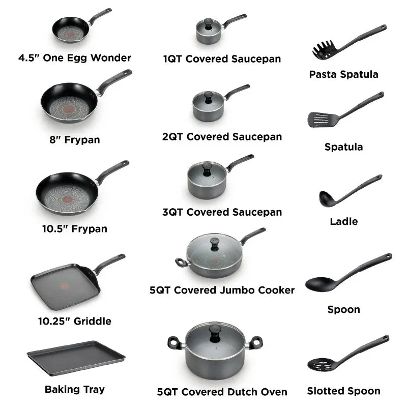 T-fal Easy Care Nonstick Cookware Set Dishwasher Safe