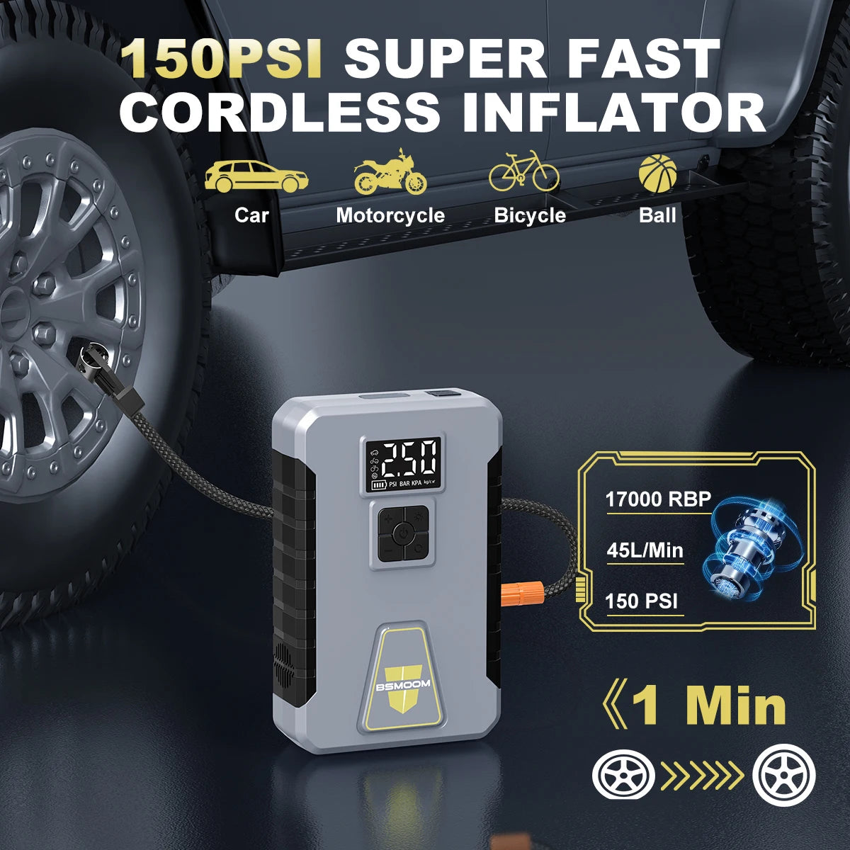 Car Battery Jump Starter Digital Display Portable Car Battery Booster Charger 26800mAh Power Bank Emergency Battery Booster