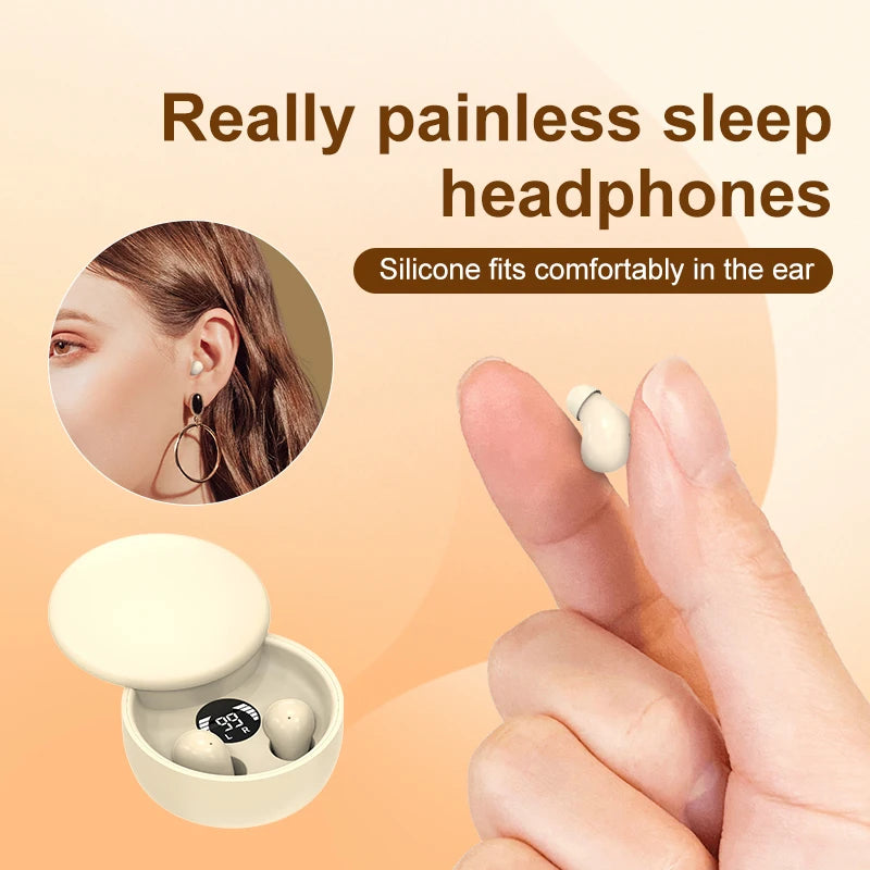 Invisible Sleep Earphones Ultra Thin Wireless Bluetooth With Noise Reduction