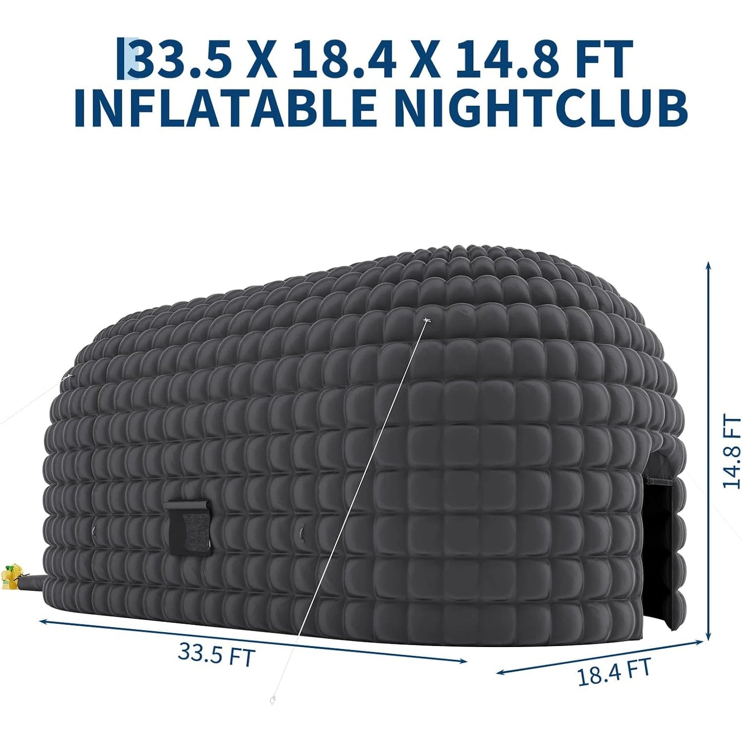 Portable Inflatable Club Tent with 950W Blower & Roll up Door,Party Tent for Adults Birthday Backyard Wedding Rental Banquet