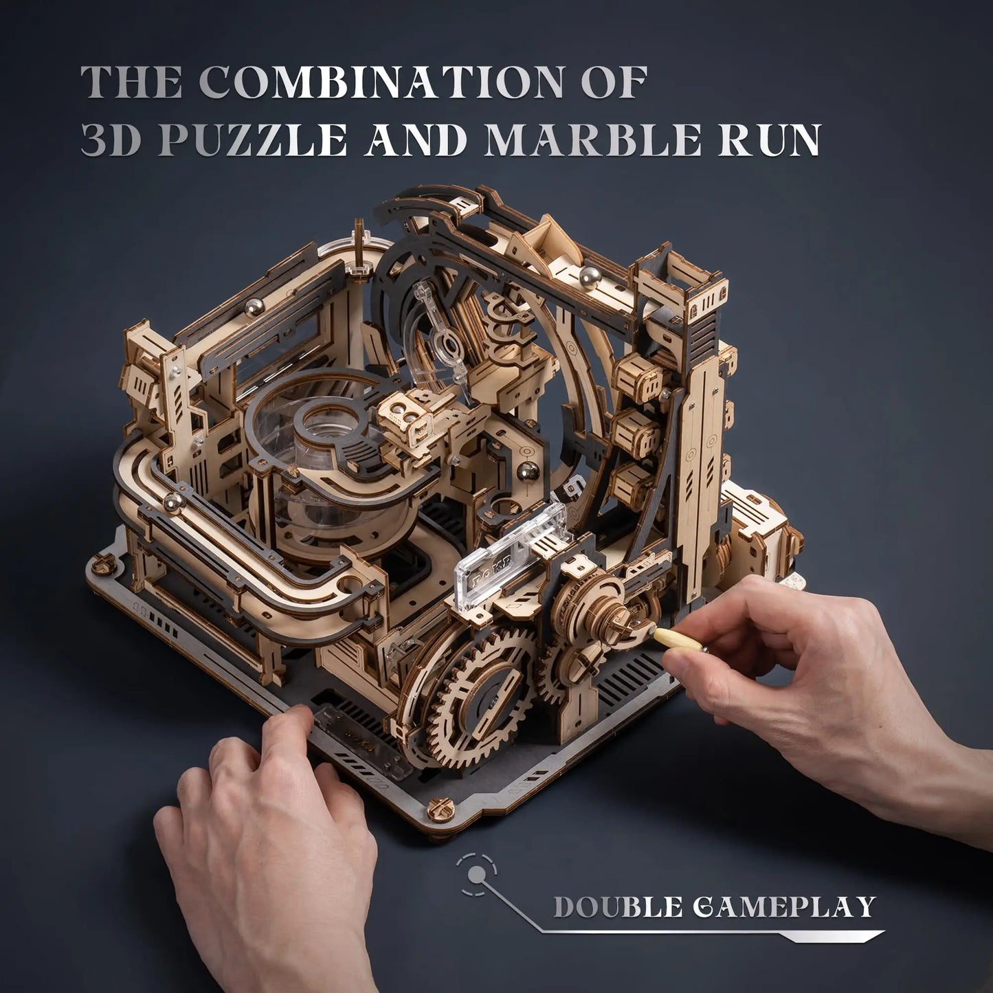 Robotime Rokr Electric Marble Run With Light 3D Puzzle