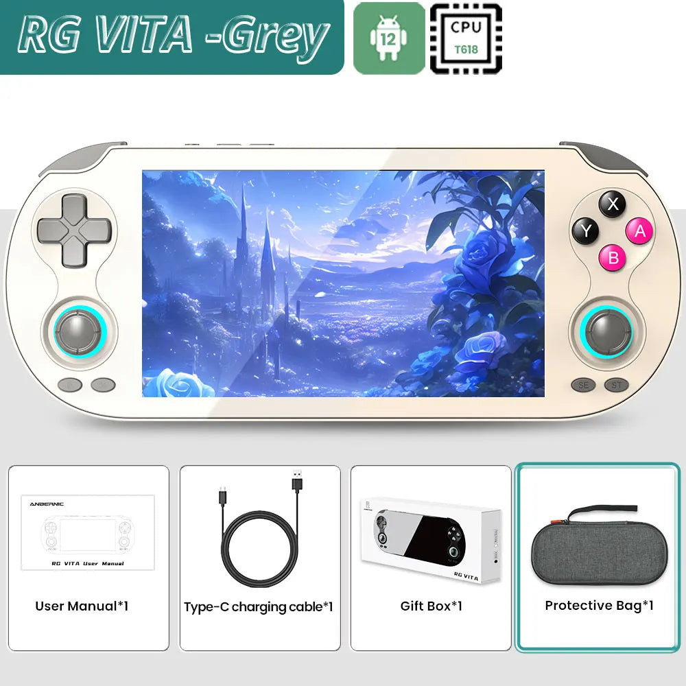 ANBERNIC RG VITA/RG VITA Pro Handheld Game Console Android Retro Game Player 5000mAh Supports RixelHK Wifi Online Multi-player