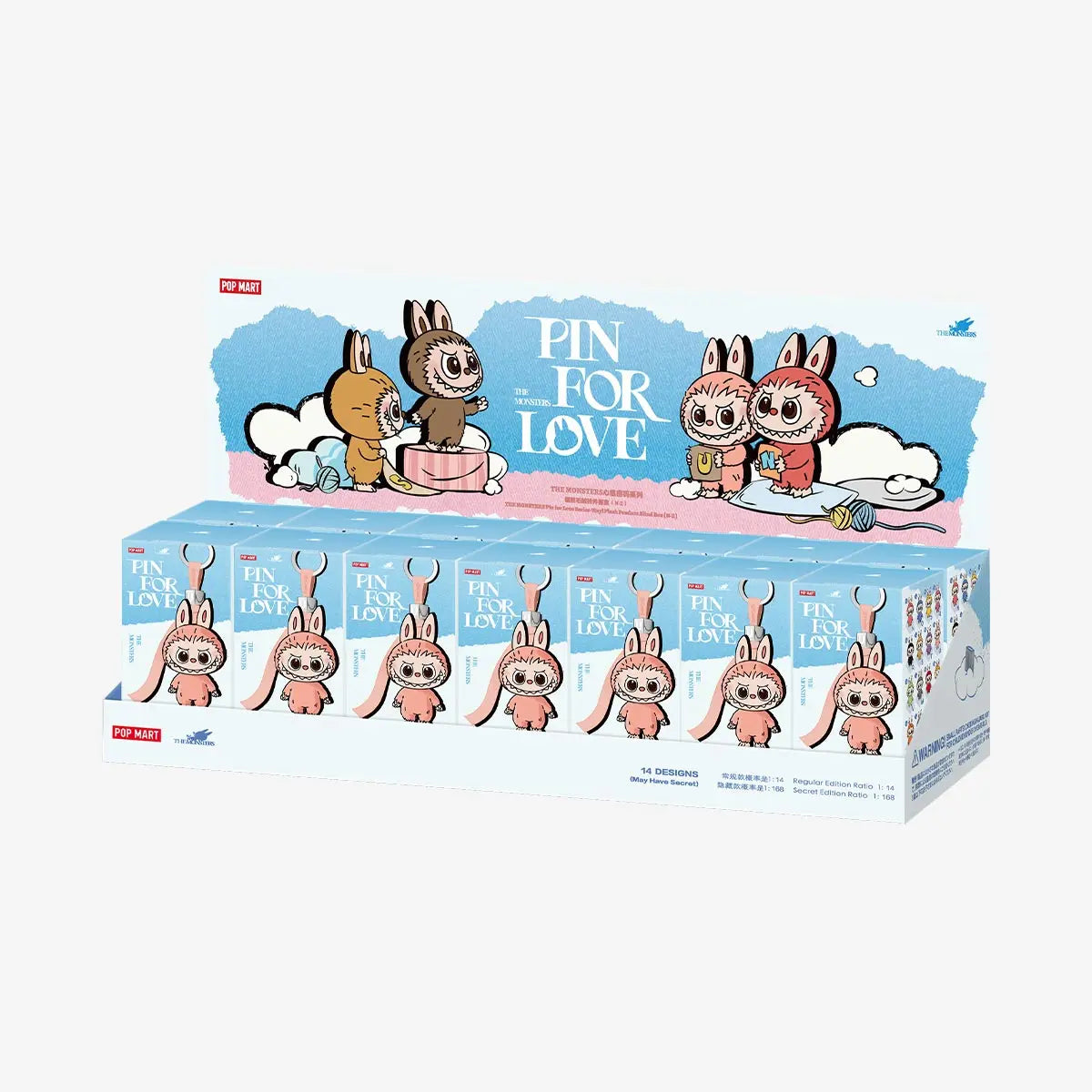 POP MART Mini Labubu Monsters Pin For Love Blind Box