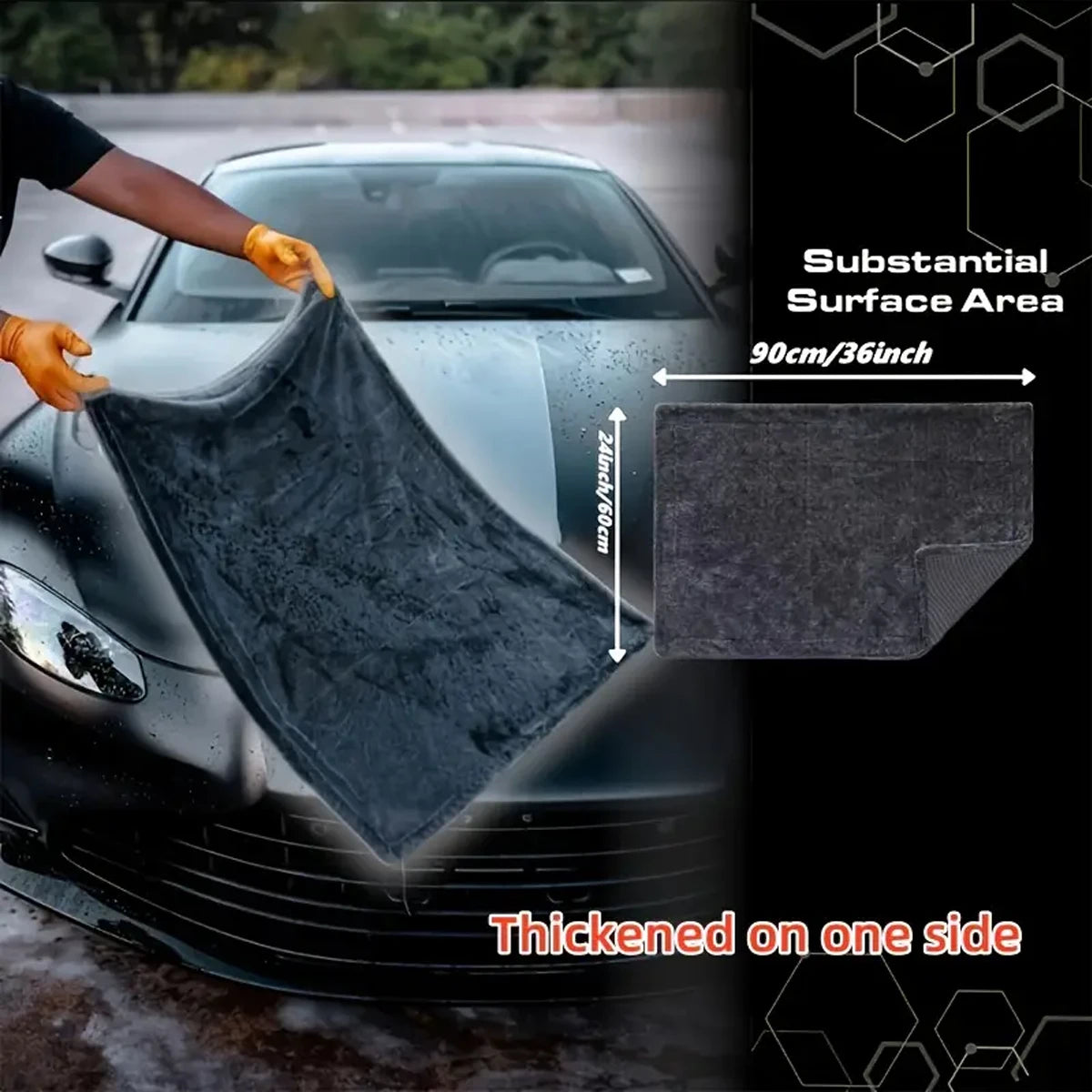 Car Microfiber Towel For Heavy Duty Cleaning And High Absorbency