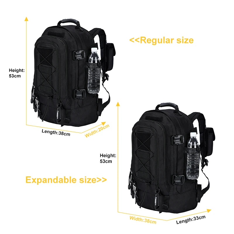 60L Military Tactical Backpack Army Molle Assault Rucksack Outdoor Travel Hiking Rucksacks Camping Hunting mochila hombre