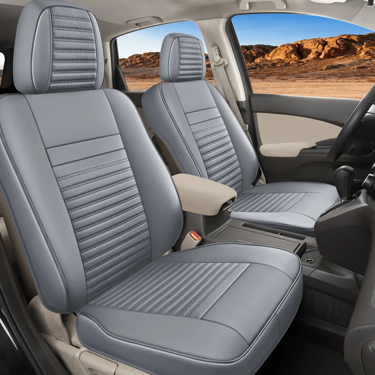 Custom Fit Car Seat Covers For Honda CRV Full Set Waterproof Napa Leather