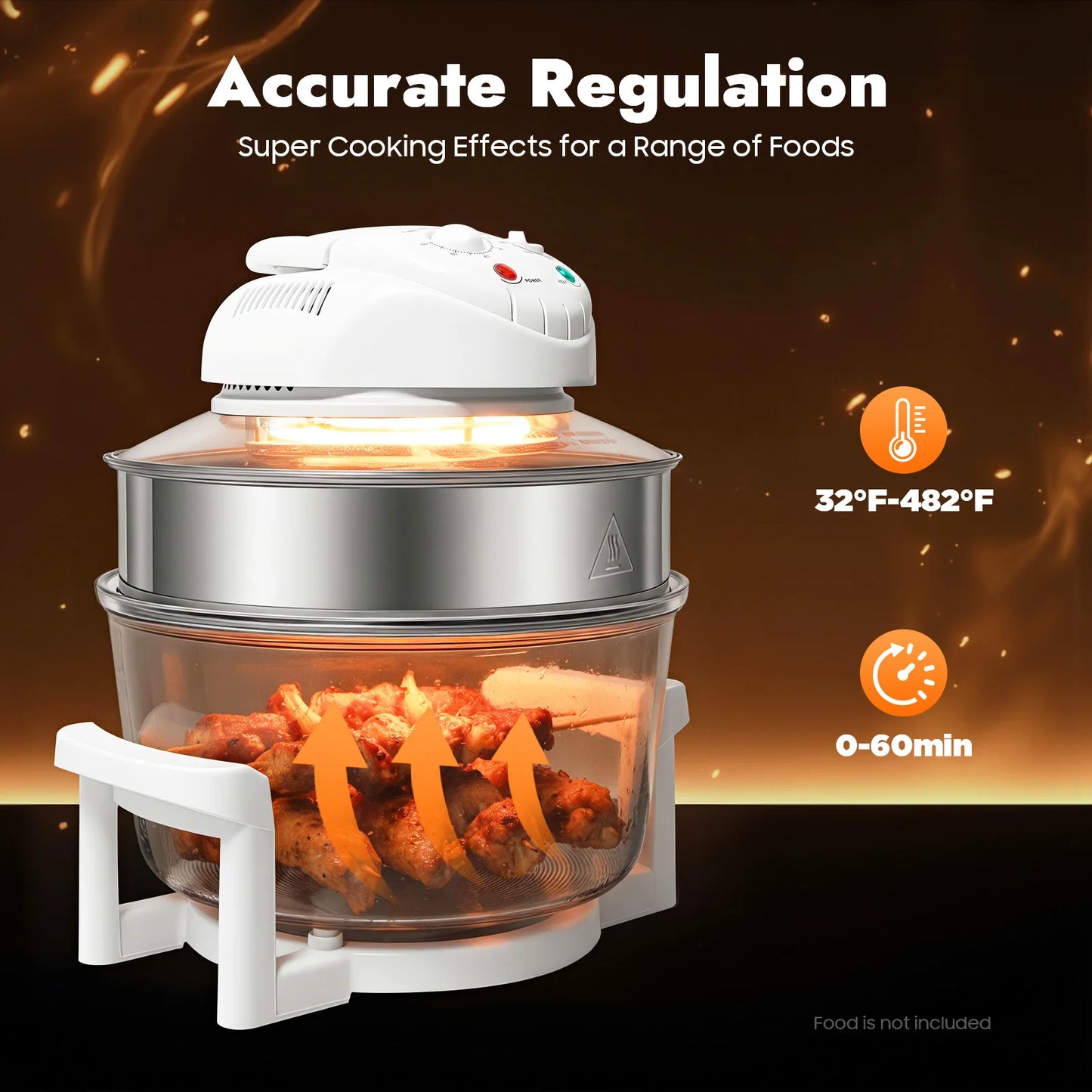 Visual Air Fryer With Grill Rack For Home Kitchen Pro