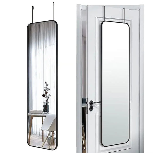 Mirror Rectangle Full Body Length Door Hanging Wall Mounted Metal Aluminum Alloy Frame Dressing Makeup Mirrors for Entryway Bedr