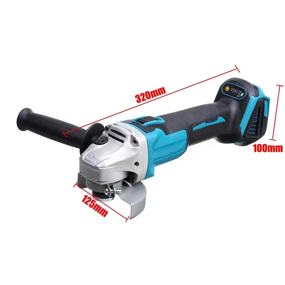 125mm Brushless Angle Grinder Cordless Electric Angle Grinder Power Tool Polishing Cutting Machine for Makita 18V Battery Pin