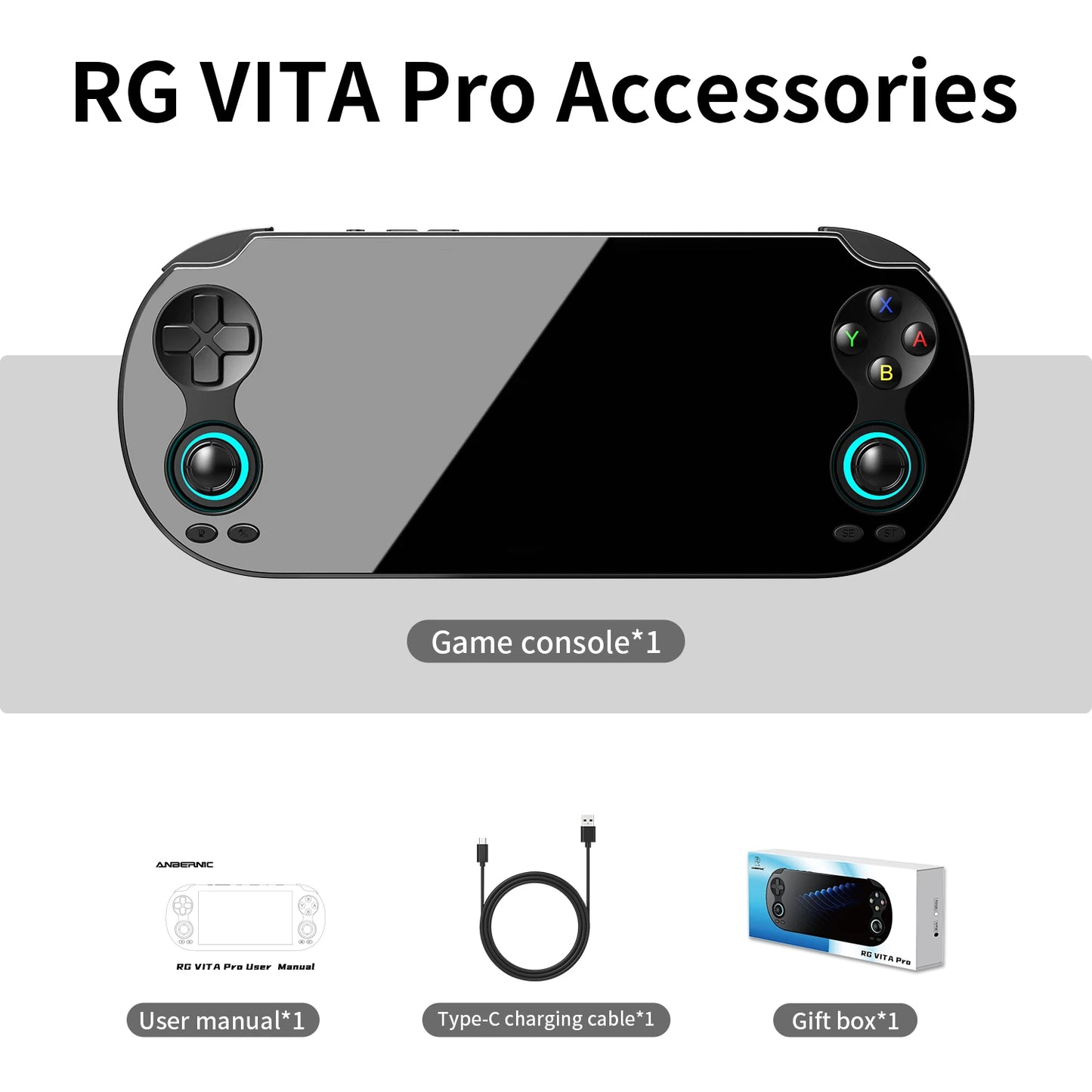 ANBERNIC RG VITA/RG VITA Pro Handheld Game Console Android Retro Game Player 5000mAh Supports RixelHK Wifi Online Multi-player