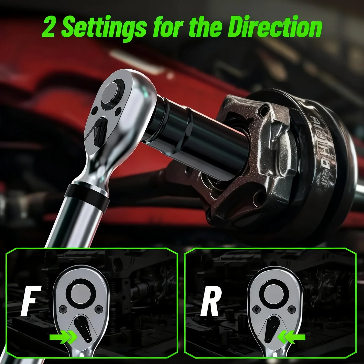 TaskStar Digital Torque Wrench With Three Eighths Inch Drive Adapters