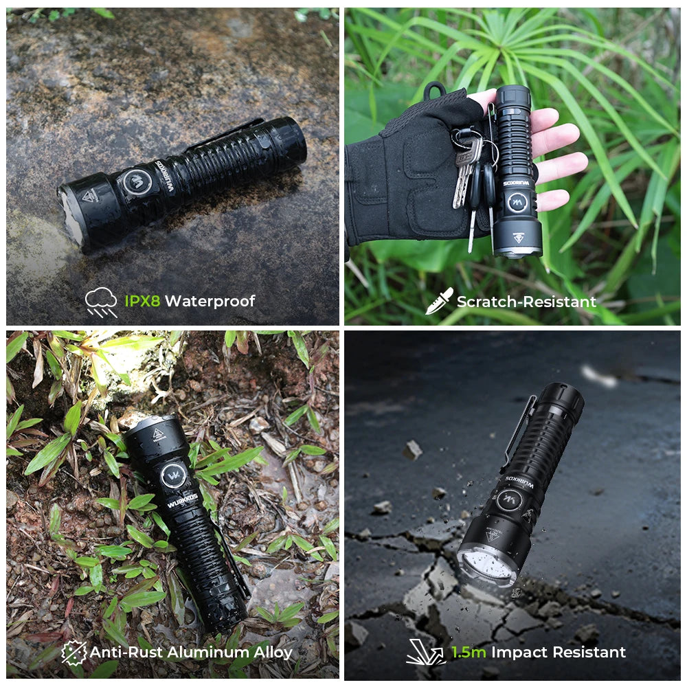 Wurkkos TS28 EDC Flashlight 3200 Lumen Rechargeable 21700 Battery