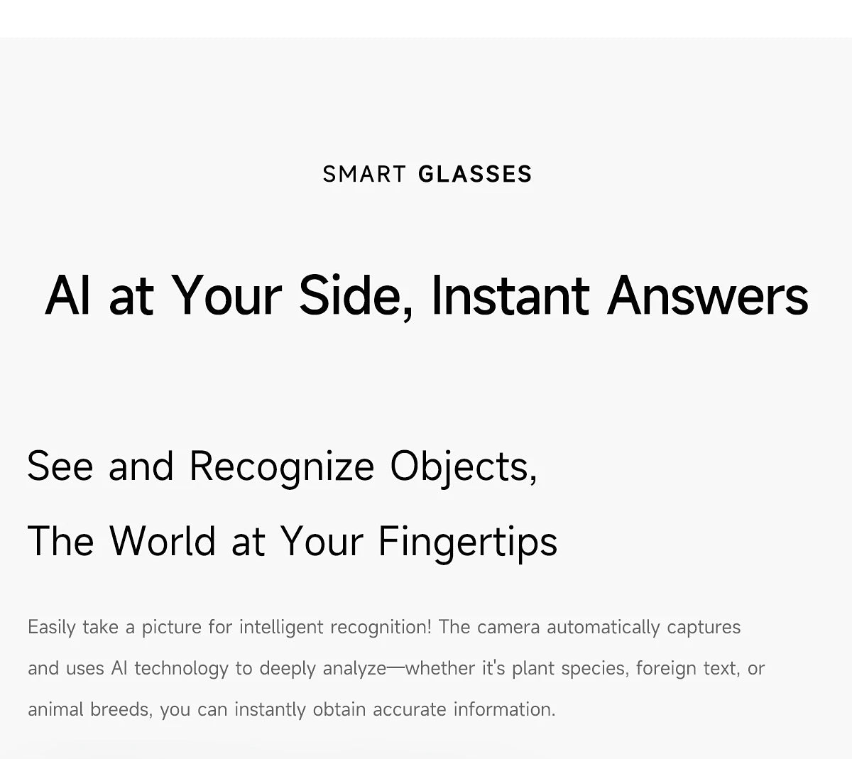 SENBONO AI Smart Glasses for Men Women 200W HD Camera 1080P 4K Video AI Voice Assistant Translation Music Playback Sunglasses
