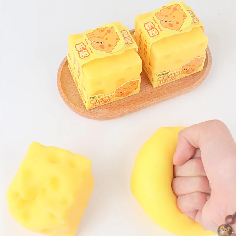 LISM Squishy Square Cheese Toy Slow Rebound Stress Relief Fidget