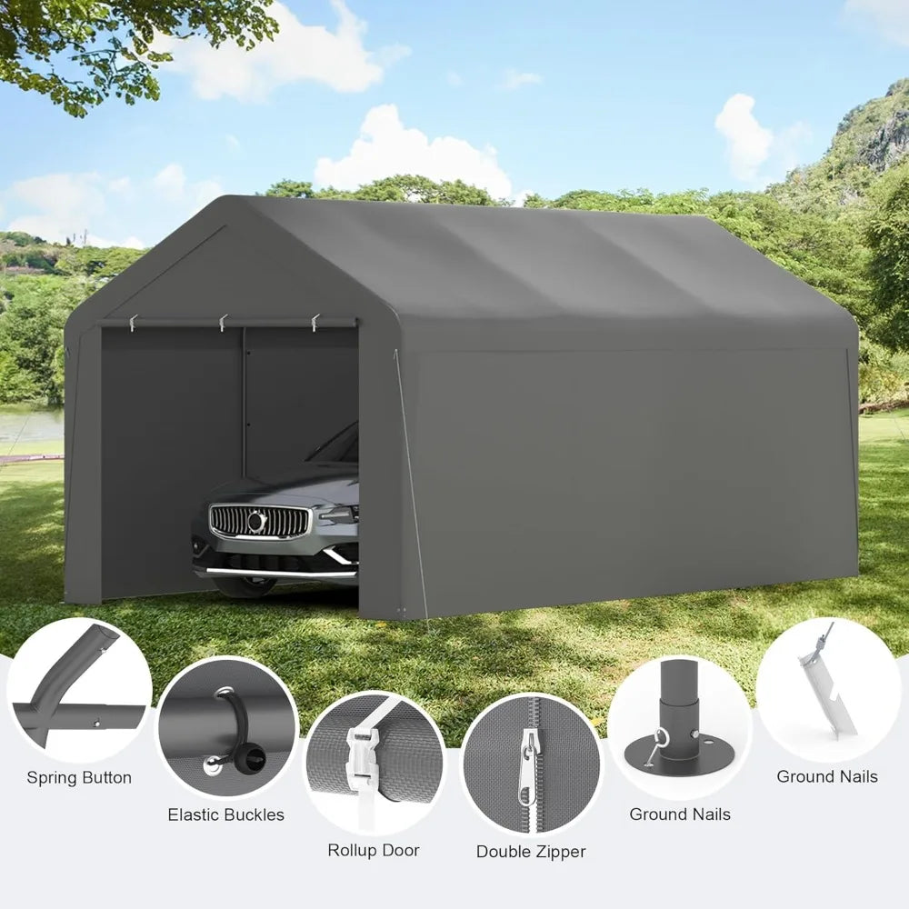 Portable Carport Canopy Tent With Removable Sidewalls Waterproof UV