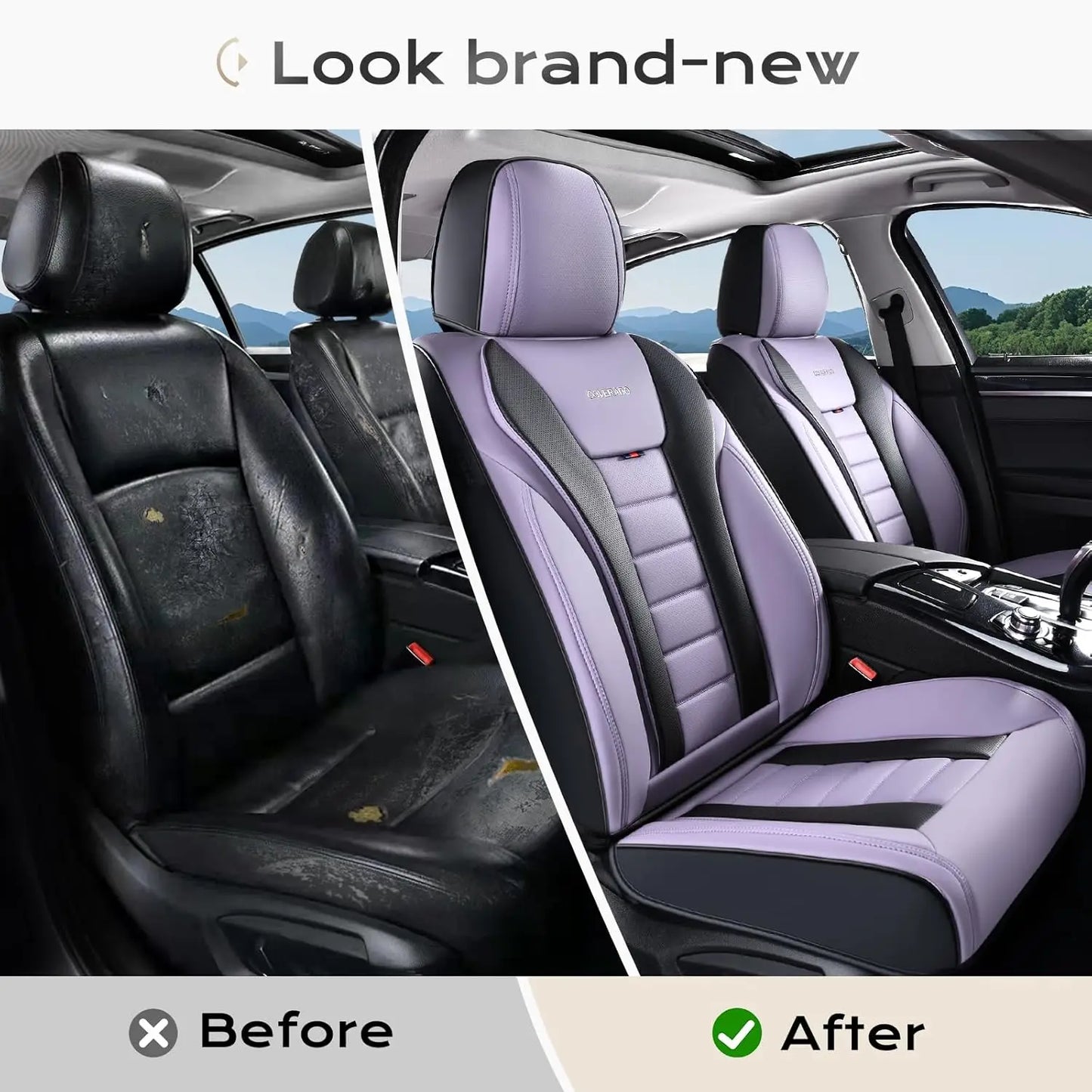 Universal Waterproof Leather Car Seat Covers Full Set