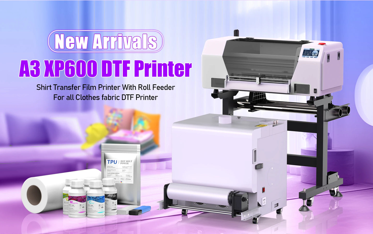 OYfame US EU Stock A3 A4 DTF Printer impresora UV dtf A3 For Epson XP600 DTF tshirt Printing Machine A3 For L805 UV DTF Printer