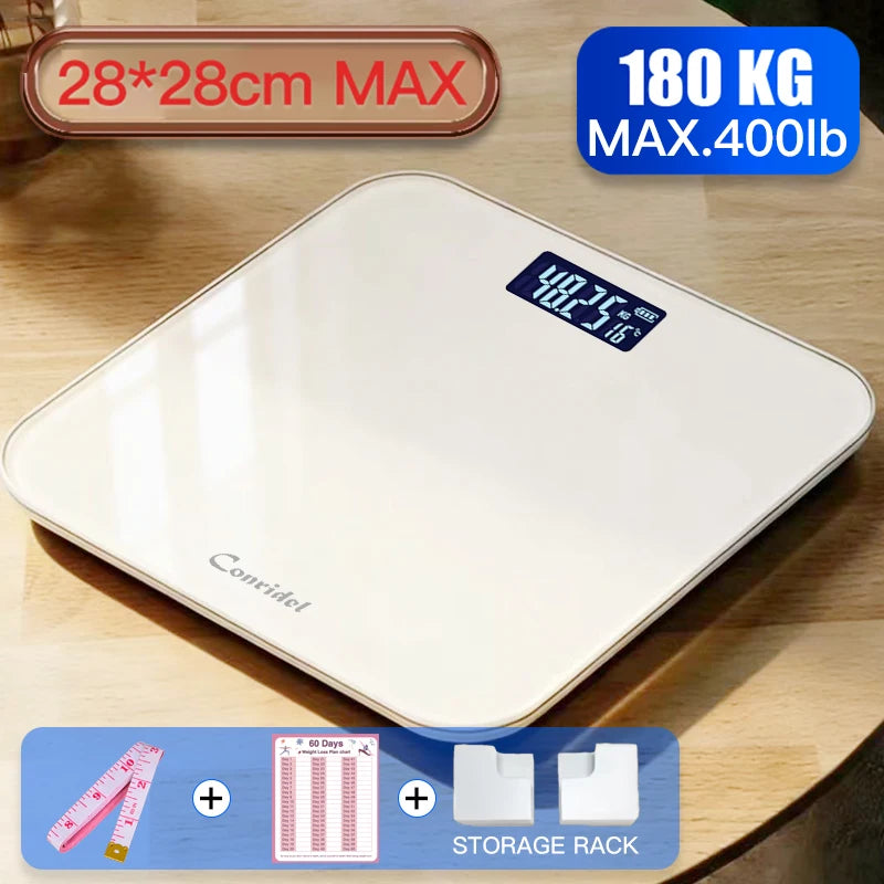 Conridel Digital Bathroom Scale High Precision With Tempered Glass Body